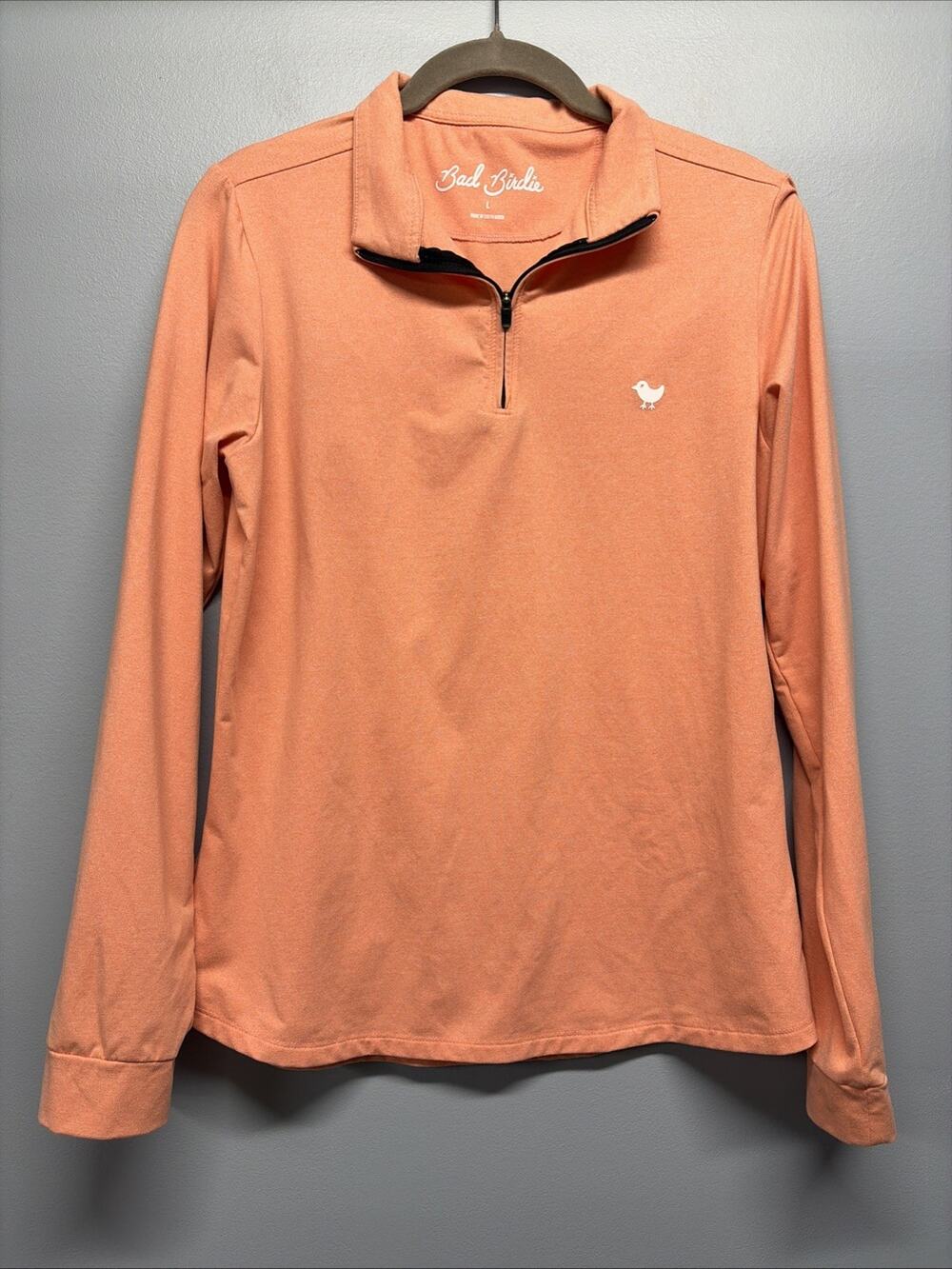 Bad Birdie Quarter Zip Orange Soft Long Sleeve Pullover - Women’s Size Large